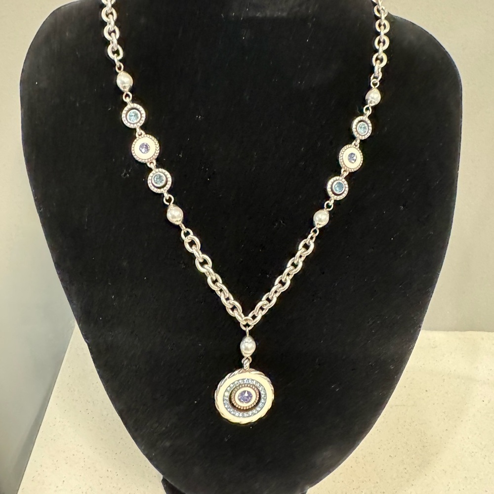 Brighton new without tags evil eye crystal and enamel detailing necklace